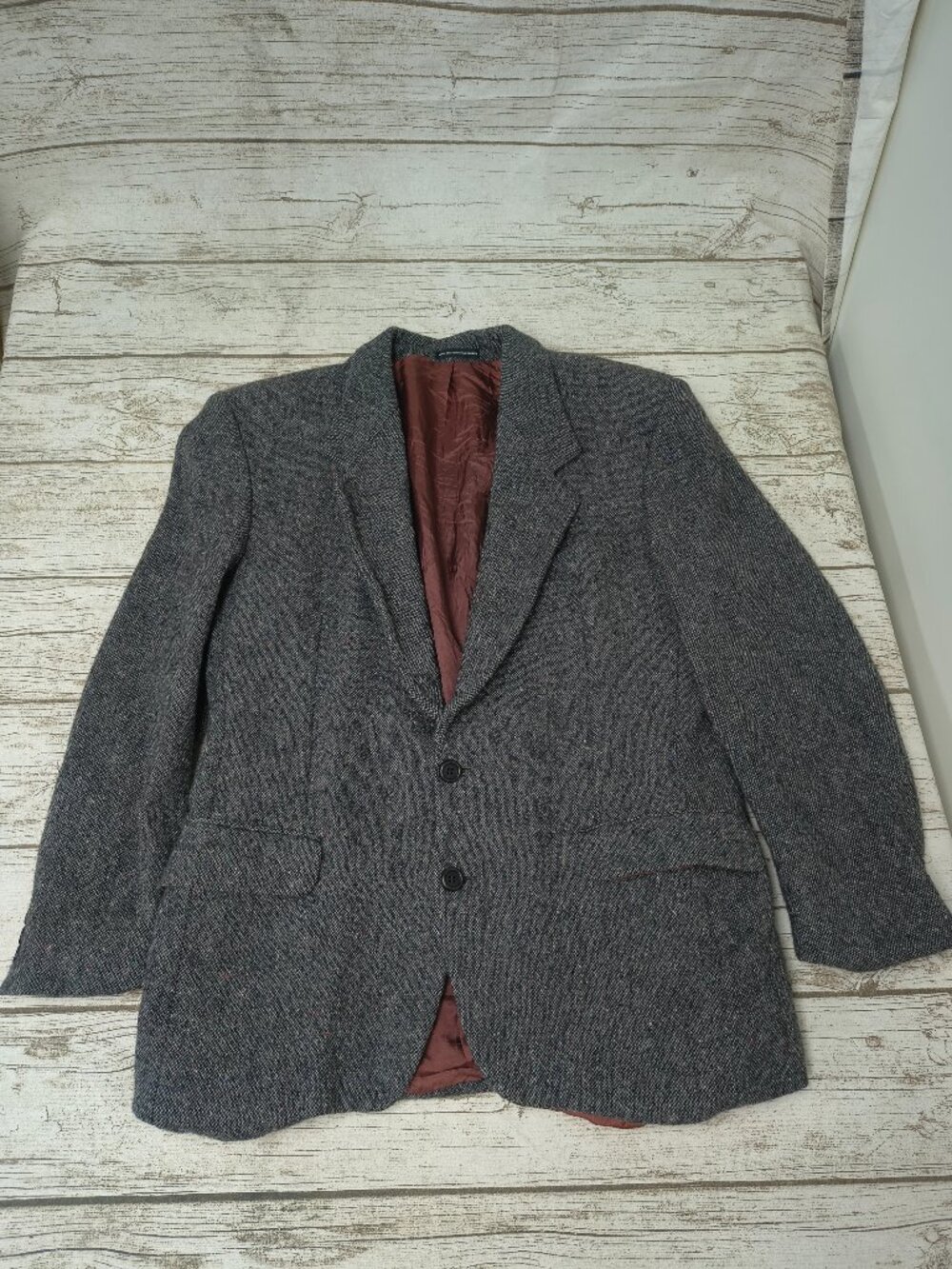 Magee Donegal Tweed Grey Flecked Wool Blazer Men’s 40 Short Made in Canada